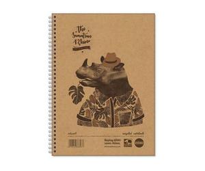 Rhino A4 Recycled Twinwire Notebook 160 Page 8mm Lined Pack of 5