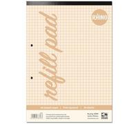 RHINO A4 Refill Pad, Writing Pad, 100 Page / 7mm Squared, 1 Pack, Cream Squared Writing Paper for Dyslexia & SEN, Office & School Stationery Supplies