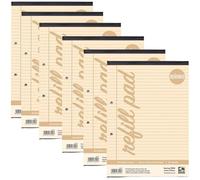 Rhino A4 Special Refill Pad 50 Leaf Feint Ruled 8mm With Margin Cream Tinted Paper (Pack 6) - HACFM-2
