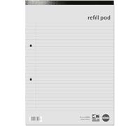 RHINO A4 Refill Pad, Writing Pad, 160-Page / 8mm Lined with Margin, 40-Pack, White Hole Punched Writing Paper, Office & School Stationery Supplies