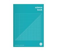 Rhino A4 Science Book 64 Page Page Feint Ruled 8mm With Margin With 2:10:20 Graph Ruling On Reverse (Pack 10) - SDSC2Y-0