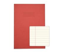 RHINO A4 Special Exercise Book 48 page Red Cream Paper F8M Pack 10