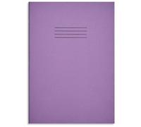 RHINO A4 Special Exercise Book 80 Page Purple Cream Paper F8M Pack 10
