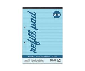 RHINO A4 Special Refill Pad 50 Leaf Blue Tinted Paper F8M (Pack of 6)