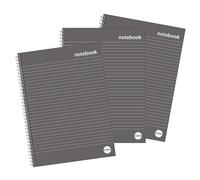 RHINO A4 Hardback Notebook Wirebound 160 Pages 8mm Lined