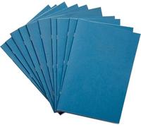 Rhino A4 Tinted Exercise Book, Light Blue Cover with Blue Coloured Paper, 50 Pack, 48 Page / 10mm Squared Dyslexia & SEN Notebook Aids & Resources