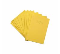Rhino A4 Tinted Exercise Book, Yellow Cover with Cream Coloured Paper, 10 Pack, 80 Page / 10mm Squared Paper Dyslexia & SEN Notebook Aids & Resources