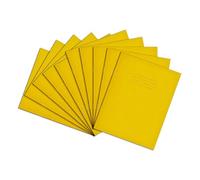 Rhino A5+ Exercise Books, 120-Page / 8mm Lined with Margin Paper Notebook, 100-Pack, 9 x 7 Writing Book, Office & School Stationery Supplies, Yellow