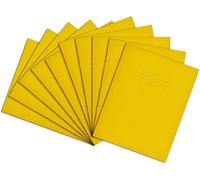 Rhino A5+ Exercise Books, 32-Page / 20mm Squared Paper Notebook, 100-Pack, 9 x 7 Writing Book, Office & School Stationery Supplies, Yellow