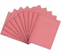 Rhino A5+ Exercise Books, 48-Page/Blank Paper Notebook, 10-Pack, 9 x 7 Writing Book, Office & School Stationery Supplies, Pink