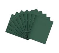 Rhino A5+ Exercise Books, 80-Page / 8mm Lined & Blank Alternate Pages Notebook, 10-Pack, 9 x 7 Writing Book, Office & School Stationery Supplies, Dark Green