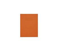 Rhino A5+ Exercise Books, 80 Page / 8mm Lined with Margin Paper Notebook, 10 Pack, 9 x 7 Writing Book, Office & School Stationery Supplies, Orange