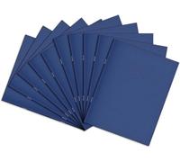 Rhino A5+ Exercise Books, 80-Page / 8mm Lined with Margin Paper Notebook, 100-Pack, 9 x 7 Writing Book, Office & School Stationery Supplies, Dark Blue