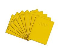 Rhino A5+ Exercise Books, 80 Page/Blank Paper Notebook, 10 Pack, 9 x 7 Writing Book, Office & School Stationery Supplies, Yellow