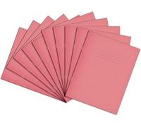 Rhino A5+ Exercise Books, 80-Page/Blank Paper Notebook, 100-Pack, 9 x 7 Writing Book, Office & School Stationery Supplies, Pink