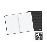 RHINO A5 Hardback Notebook Casebound 192 Pages 8mm Lined