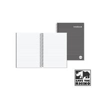 RHINO A5 Hardback Notebook Wirebound 160 Pages 8mm Lined