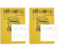 Rhino A5 Reading Record Book, 40-Page / 2-Pack, Reading Journal & Diary, School Stationery Supplies