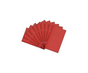 Rhino A6+ Exercise Books, 48-Page / 7mm Lined Paper Notebook, 100-Pack, Writing Book, Office & School Stationery Supplies, Red
