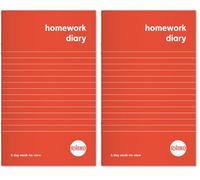 Rhino A6+ Homework Diary, 84-Page / 2-Pack, 6-Day-Week Academic Planner, Study & School Supplies