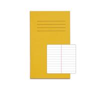 Rhino A6+ Vocabulary Exercise Book 48 Page, Yellow, 7mm Ruled and Centre Margin Pages (Pack 100)