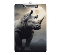 Rhino Acrylic Clipboard with Low Profile Clip Clipboards with Hanging Hook A4 Letter Size Clip Board Holds 100 Sheets for Workshops and Office Use