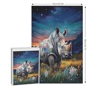 Rhino Adults Kids Puzzle Jigsaw 1000 Pieces Educational Toy Game Family Decoration 78×53cm