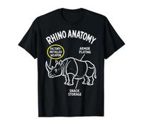 Rhino Anatomy Funny Rhinoceros Humor Animal Lover Joke T-Shirt