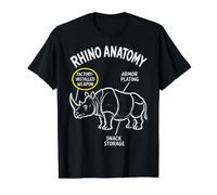 Rhino Anatomy Funny Rhinoceros Humor Animal Lover Joke Value Graphic T-Shirt