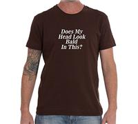 Rhino and Mugsy Does My Head Look Bald in This - Mens T Shirt from Brown - X-Large