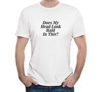 Rhino and Mugsy Does My Head Look Bald in This - Mens T Shirt from White - Large