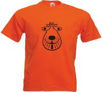 Rhino and Mugsy Space Hopper Mens Orange T Shirt with Black Print