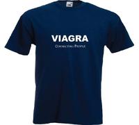 Rhino and Mugsy Viagra Connecting People - Mens Navy Blue T Shirt with White Print