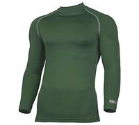 Rhino Base Layer Top Adult - Unisex Long Sleeve Sports Compression Body Fit Top Bottle Green Large/XLarge