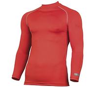 Rhino Base Layer Top Adult - Unisex Long Sleeve Sports Compression Body Fit Top Red Small/Medium