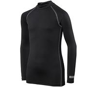 Rhino Base Layer Top Junior - Unisex Long Sleeve Sports Compression Body Fit Top Black SY/MY