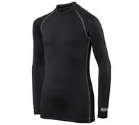 Rhino Bew Base Layer Juniors Long Sleeve Turtleneck Fitness Sports Shirt Top L/x Black