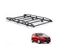 Rhino Black Roof Rack for Vauxhall Combo E 2018+ Van (Only for L1 Wheelbase Models) Heavy Duty KammRack Black with Integrated Ladder Roller (B672)