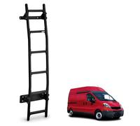 Rhino Black Van Ladder for the Renault Trafic (2001-2014) [Note: Only Suitable for High Roof Models] Heavy Duty Anti-slip Steps (With Fixing Kit)