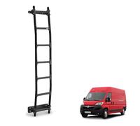 Rhino Black Van Ladder for the Vauxhall Movano (2021+) [Note: Only Suitable for Models with H2 Roof] Heavy Duty Anti-slip Steps (With Fixing Kit)
