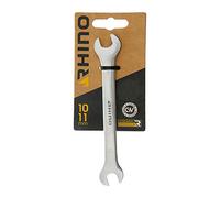 Rhino Cé à fourches 10 x 11 mm Open-End Wrench Diameter 10 x 11 mm Made of Steel (Chrome Vanadium) High Quality