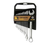 Rhino Combination Spanners, Set of 12 Combination Spanners/Set of 12 Combination Spanners, Ring Spanner/Forks - Made of High Quality Steel (Chrome Vanadium) - Diameter: 6 to 21 mm