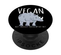 Rhino Costume - Vegan Not Enough Protein? PopSockets Adhesive PopGrip