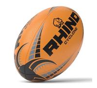 Rhino Cyclone XV Training Rugby Ball, Fluo Orange, Size 5
