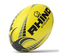 Rhino Cyclone Rugby Ball, Fluo Yellow, Size 5
