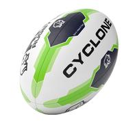 Rhino Cyclone XIII Rugby Ball (3) (White/Green/Black)