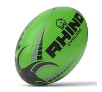Rhino Cyclone XV Training Rugby Ball, Fluo Green, Size 3
