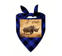 Rhino Dog Bandanas for Small Medium Large Dogs Cats | Soft Polyester Pet Triangle Scarf Kerchief Novelty Pet Bib for Birthday, Photo Shoots, Wedding, Parties Pet Accessories