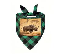 Rhino Dog Bandanas for Small Medium Large Dogs Cats | Soft Polyester Pet Triangle Scarf Kerchief Novelty Pet Bib for Birthday, Photo Shoots, Wedding, Parties Pet Accessories