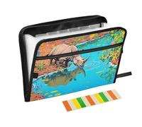 Rhino Dopamine Color Hanging File Folders 13 Pockets A4 Letter Size with Zipper Closure for Office Supply Pocket Accordion File Organizer organizador
